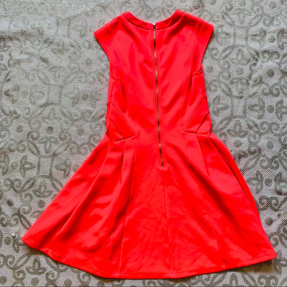 Ted Baker Mitton Pink Pleated Skater Scuba Dress - Picture 5 of 7